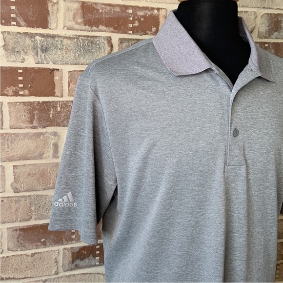 Adidas Gray Primegreen Polo Shirt UPF 50  Size Large New with tags! - Picture 2 of 6